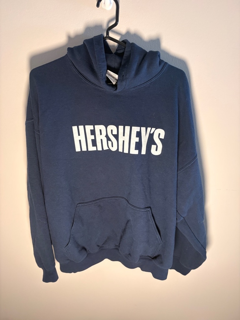 Hershey's Navy Logo Hoodie - Men's Pullover Sweatshirt